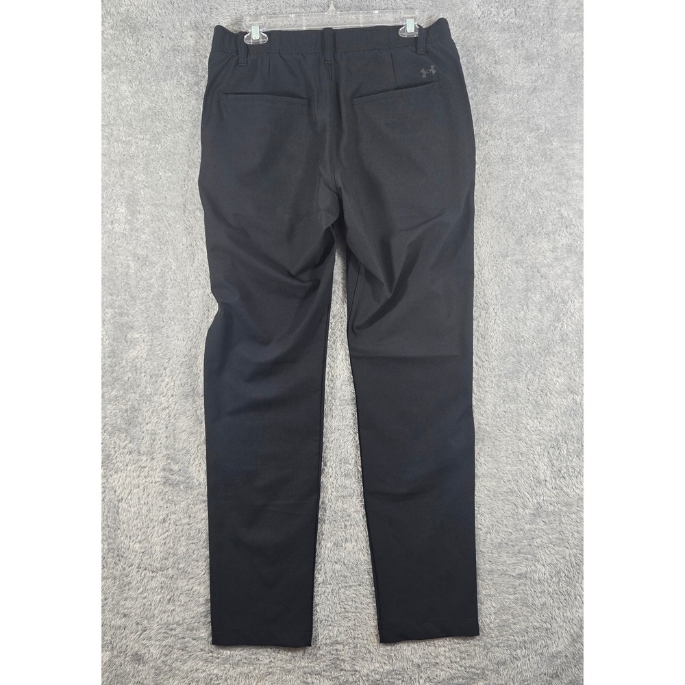 Under Armour Mens Golf Pants Black Straight Leg Performance Trousers 35x30 - Picture 2 of 12